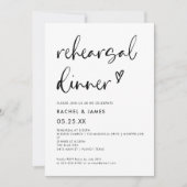 Invitation Dîner de répétition Mariage Boho moderne (Devant)