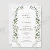 Invitation Dîner de répétition Mariage botanique élégant (Devant)
