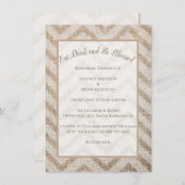 Invitation Dîner de répétition Mariage Burlap (Devant / Derrière)