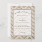 Invitation Dîner de répétition Mariage Burlap (Devant)