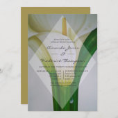 Invitation Dîner de répétition Mariage Calla Lily (Devant / Derrière)