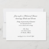 Invitation Dîner de répétition Mariage campagnard de la grang (Dos)