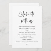 Invitation Dîner de répétition mariage, Célébrez avec nous (Devant / Derrière)