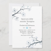 Invitation Dîner de répétition Mariage Cherry Blossoms (Devant)