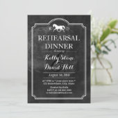 Invitation Dîner de répétition Mariage Cheval élégant (Debout devant)