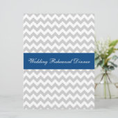 Invitation Dîner de répétition Mariage Chic Chevron Invitatio (Debout devant)