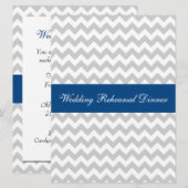 Invitation Dîner de répétition Mariage Chic Chevron Invitatio (Devant / Derrière)