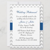 Invitation Dîner de répétition Mariage Chic Chevron Invitatio (Dos)