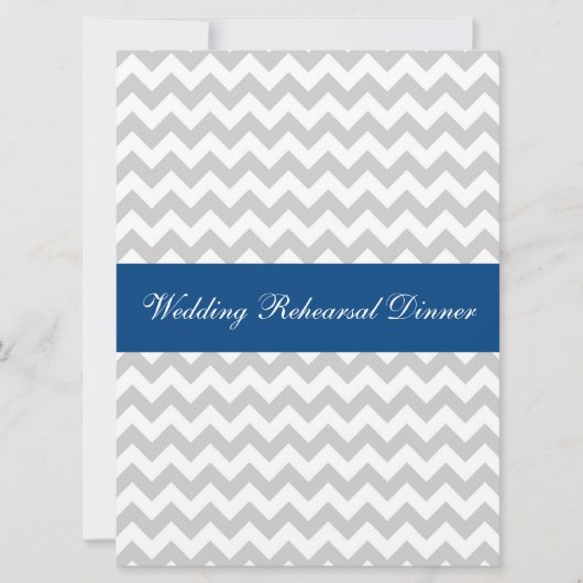 Invitation Dîner de répétition Mariage Chic Chevron Invitatio (Devant)