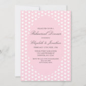Invitation Dîner de répétition Mariage Coeurs roses (Devant)