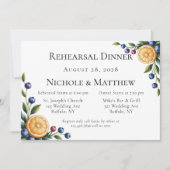 Invitation Dîner de répétition Mariage d'agrumes méditerranée (Devant)