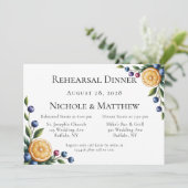 Invitation Dîner de répétition Mariage d'agrumes méditerranée (Debout devant)