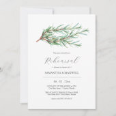 Invitation Dîner de répétition Mariage d'aquarelle botanique (Devant)