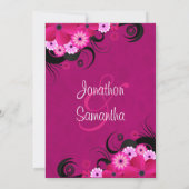 Invitation Dîner de répétition Mariage Dark Fuchsia 5x7 Invit (Dos)