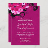 Invitation Dîner de répétition Mariage Dark Fuchsia 5x7 Invit (Devant / Derrière)