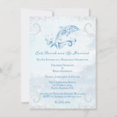 Invitation Dîner de répétition Mariage Dauphin Bleu Invitatio (Devant)