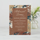 Invitation Dîner de répétition Mariage d'automne Caramel Russ (Debout devant)