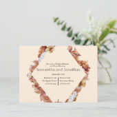 Invitation Dîner de répétition Mariage d'automne moderne Oran (Debout devant)