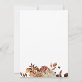 Invitation Dîner de répétition mariage de automne (Dos)