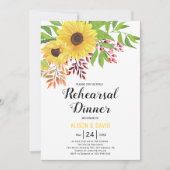 Invitation Dîner de répétition mariage de automne (Devant)