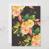 Invitation Dîner de répétition Mariage de automne de la pêche (Dos)