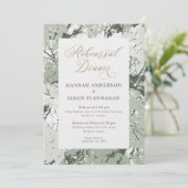 Invitation Dîner de répétition mariage de automne Sage Invita (Debout devant)