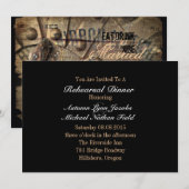 Invitation dîner de répétition mariage de cow-boy de l'Ouest (Devant / Derrière)