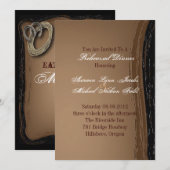 Invitation dîner de répétition mariage de cow-boy du pays occ (Devant / Derrière)