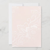 Invitation Dîner de répétition Mariage de dentelle rose vif (Dos)