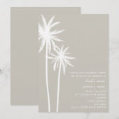 Invitation Dîner de répétition Mariage de deux palmiers (Devant / Derrière)