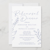 Invitation Dîner de répétition Mariage de fleurs de périphéri (Devant)
