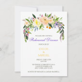 Invitation Dîner de répétition Mariage de fleurs sauvages Inv (Devant)