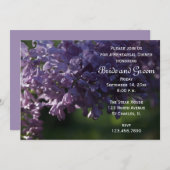 Invitation Dîner de répétition Mariage de fleurs violettes Li (Devant / Derrière)