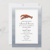Invitation Dîner de répétition Mariage de homard de Chambray (Devant)