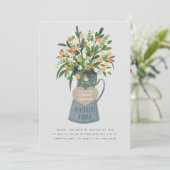 Invitation Dîner de répétition Mariage de jouvence de fleurs (Debout devant)