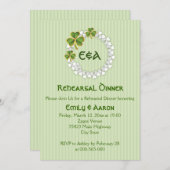 Invitation Dîner de répétition mariage de la couronne et des  (Devant / Derrière)