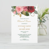 Invitation Dîner de répétition Mariage de la frontière rouge  (Debout devant)