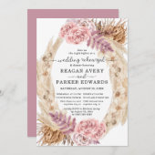 Invitation Dîner de répétition Mariage de la laiton séchée Pa (Devant / Derrière)