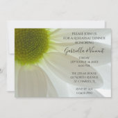 Invitation Dîner de répétition Mariage de la marguerite blanc (Devant)