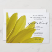 Invitation Dîner de répétition Mariage de la marguerite jaune (Devant)
