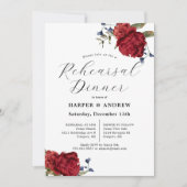 Invitation Dîner de répétition Mariage de la Marine Bourgogne (Devant)