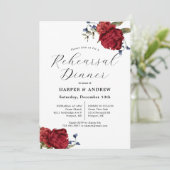 Invitation Dîner de répétition Mariage de la Marine Bourgogne (Debout devant)