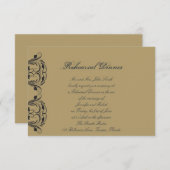 Invitation Dîner de répétition Mariage de la marine et de la  (Devant / Derrière)