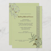 Invitation Dîner de répétition Mariage de la mer Égée Invitat (Devant / Derrière)