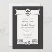Invitation Dîner de répétition Mariage de la Nouvelle-Orléans (Dos)