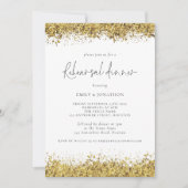 Invitation Dîner de répétition Mariage de la Parties scintill (Devant)