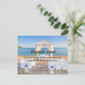 Invitation Dîner de répétition Mariage de la plage tropicale (Debout devant)