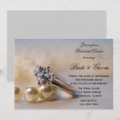 Invitation Dîner de répétition Mariage de l'anneau de diamant (Devant / Derrière)