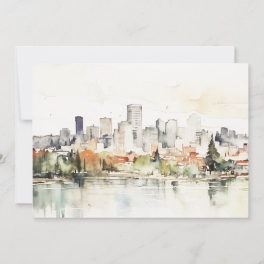 Invitation Dîner de répétition Mariage de l'Oregon de Portlan (Dos)