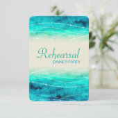 Invitation Dîner de répétition mariage de mer peint moderne i (Debout devant)